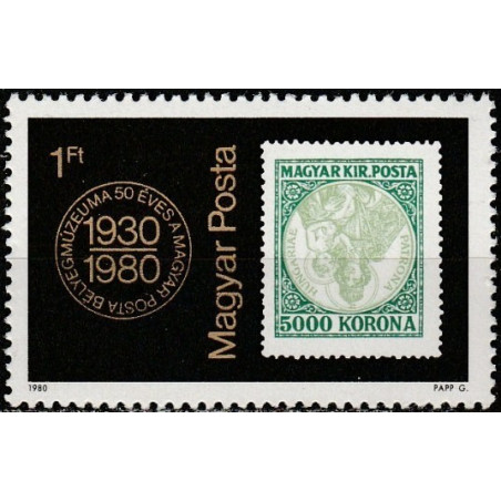 Vengrijos pašto ženklai (1980). Pašto muziejus