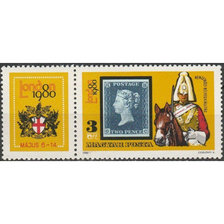 Hungary stamps (1980) for sale. Philatelic exhibition in London