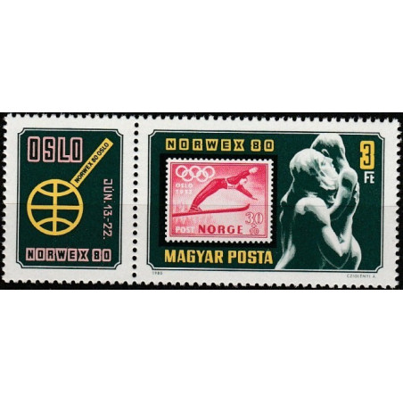 Vengrijos pašto ženklai (1980). Filatelijos paroda Norwex