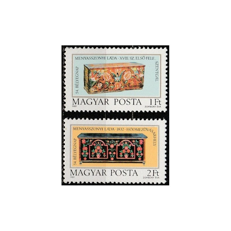 Hungary stamps (1981) for sale. Artisanal handicraft