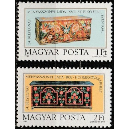 Hungary stamps (1981) for sale. Artisanal handicraft