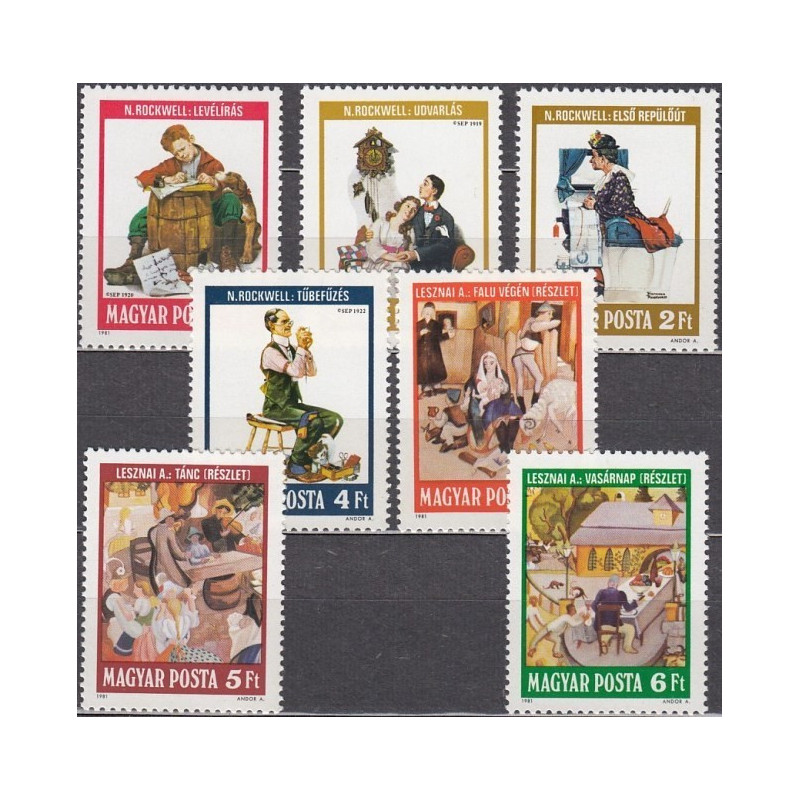 Hungary stamps (1981) for sale. Paintings