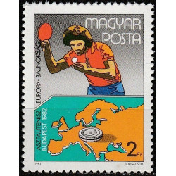 Vengrijos pašto ženklai (1982). Stalo tenisas