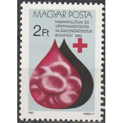 Vengrijos pašto ženklai (1982). Hemotologų kongresas