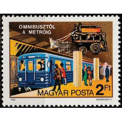 Vengrijos pašto ženklai (1982). Viešasis transportas Budapešte