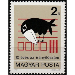 Vengrijos pašto ženklai (1983). Pašto kodai