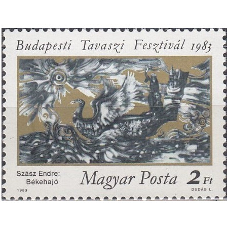 Vengrijos pašto ženklai (1983). Pavasario šventė (paveikslas)