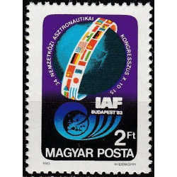 Vengrijos pašto ženklai (1983). Astronautika