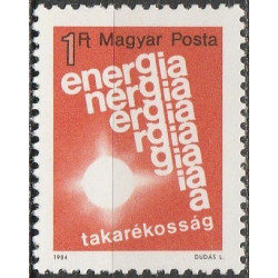 Vengrijos pašto ženklai (1984). Energijos taupymas
