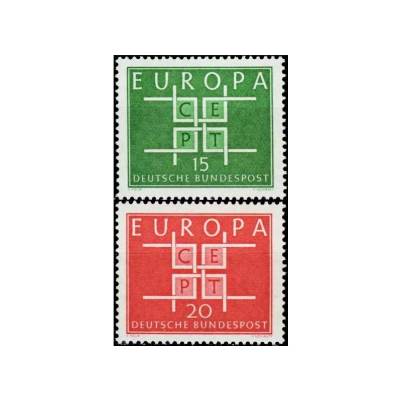Vokietijos pašto ženklai (1963) - Fantastiškos Europa ženklų kainos‎