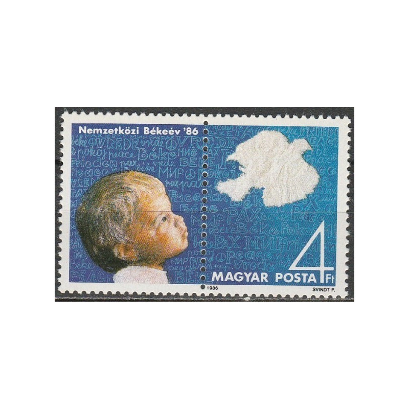 Vengrijos pašto ženklai (1986). Tarptautiniai taikos metai