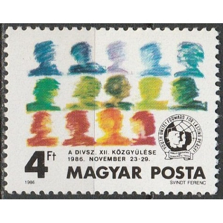 Vengrijos pašto ženklai (1986). Jaunimo organizacijų suvažiavimas