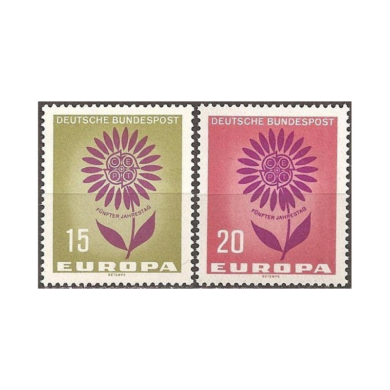 Vokietijos pašto ženklai (1964) - Fantastiškos Europa ženklų kainos‎