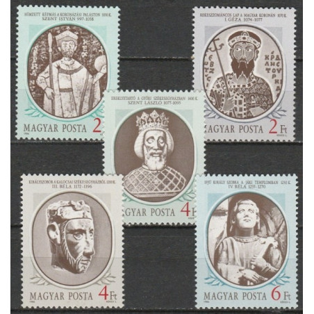 Vengrijos pašto ženklai (1986). Vengrijos karaliai