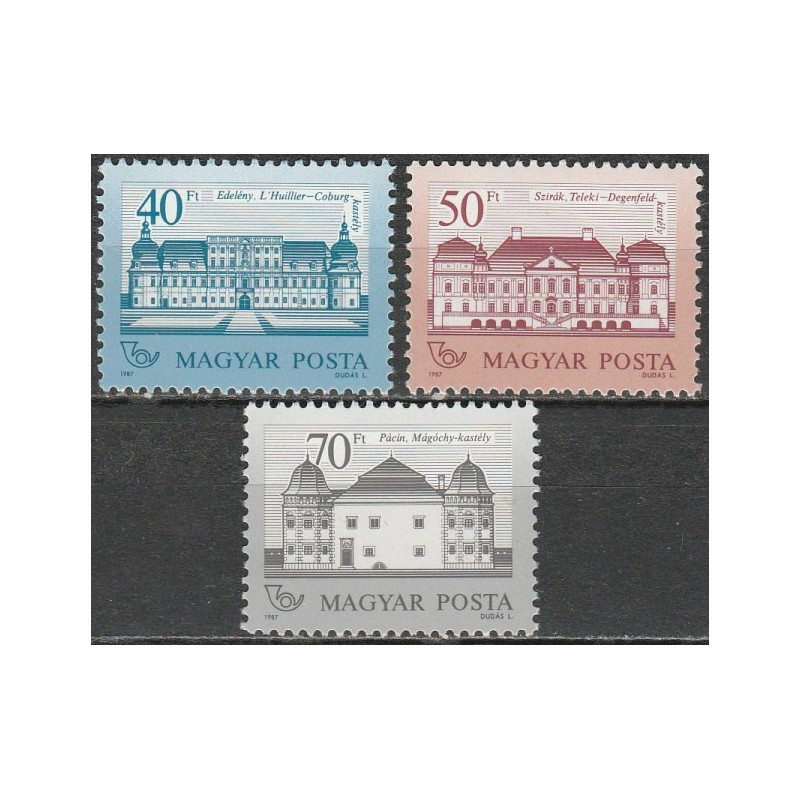 Vengrijos pašto ženklai (1987). Architektūra