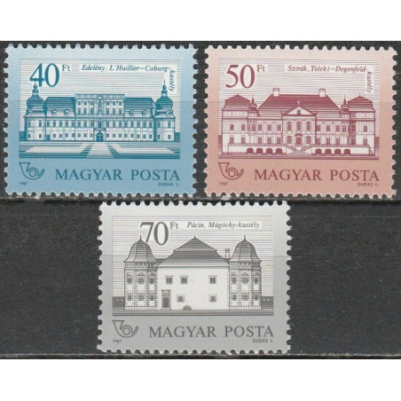 Vengrijos pašto ženklai (1987). Architektūra