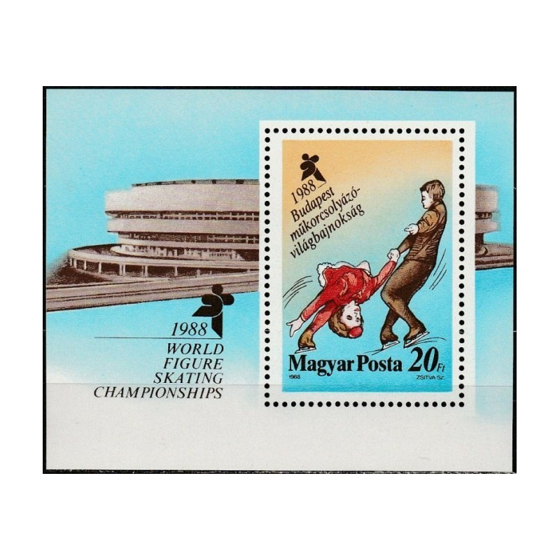 Hungary stamps (1988) for sale. Figure skating