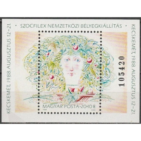Vengrijos pašto ženklai (1988). Filatelijos paroda SOZPHILEX
