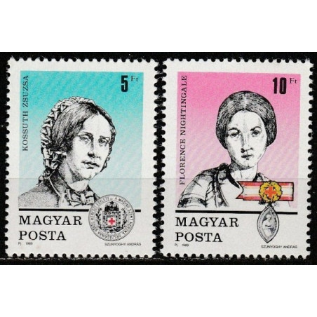 Vengrijos pašto ženklai (1989). Žymios moterys