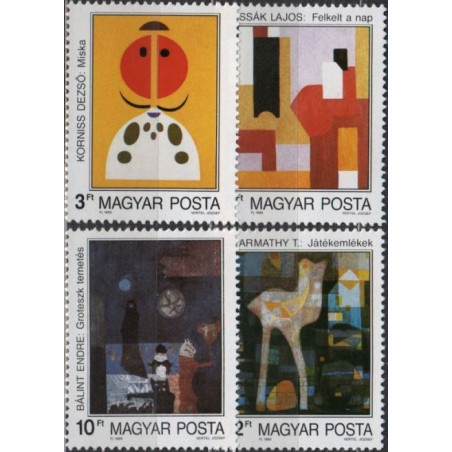 Vengrijos pašto ženklai (1989). Šiuolaikiniai paveikslai