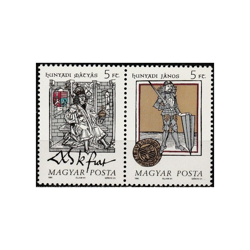 Vengrijos pašto ženklai (1990). Karaliai