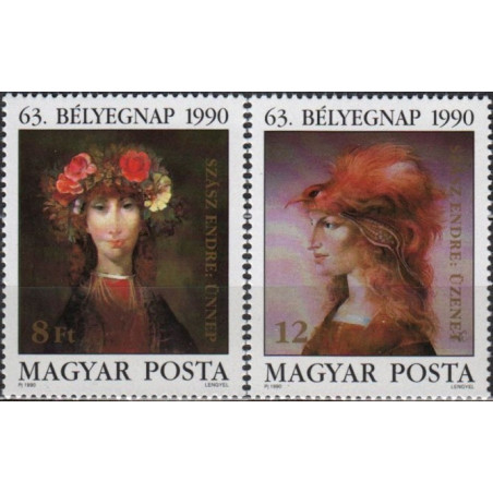 Hungary stamps (1990) for sale. Paintings