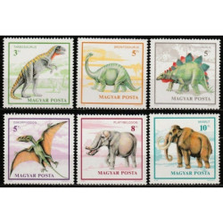 Vengrijos pašto ženklai (1990). Priešistorinė fauna