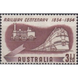 Australijos pašto ženklai (1954). Geležinkelių transportui 100 metų