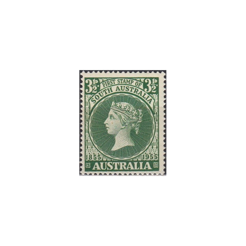 Australija 1955. Pirmasis Pietų Australijos pašto ženklas
