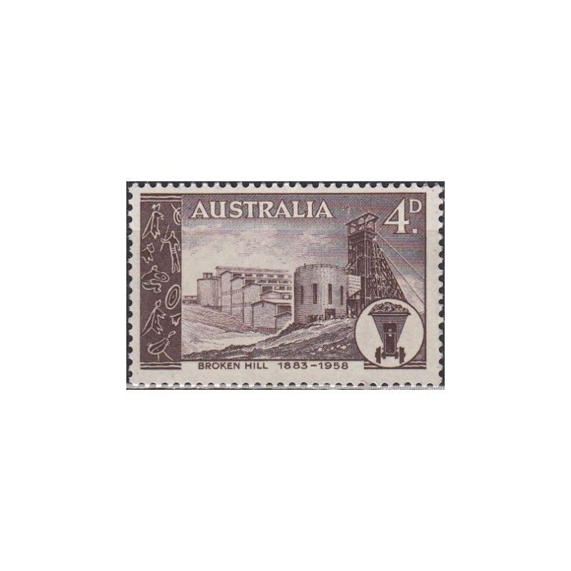 Australijos pašto ženklai (1958). Sidabro kasykla