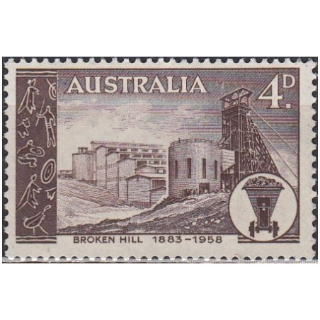 Australijos pašto ženklai (1958). Sidabro kasykla