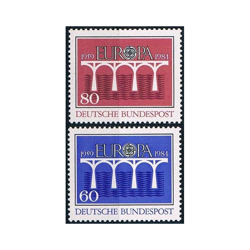 Vokietijos pašto ženklai (1984). CEPT - 25-eri metai, Stilizuotas tiltas