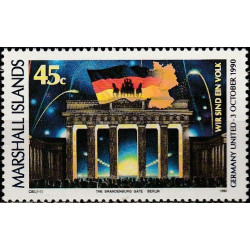 Marshall Islands 1990. German reunification (Brandenburg Gate in Berlin)