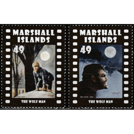 Marshall Islands stamps (2014) for sale. Movie monsters (The Wolf Man)