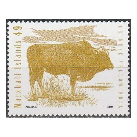 Marshall Islands stamps (2015) for sale. Chinese yellow bull