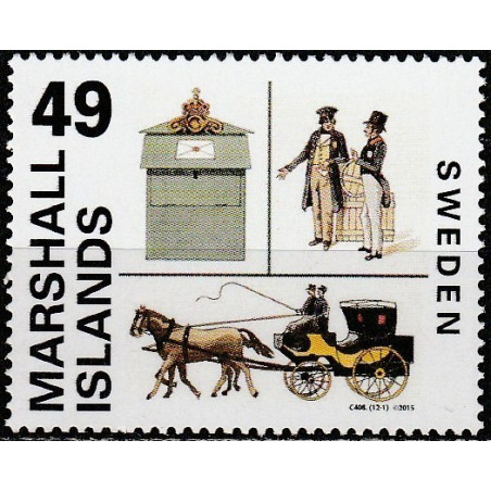 Maršalo salų pašto ženklai (2015). Švedijos pašto istorija