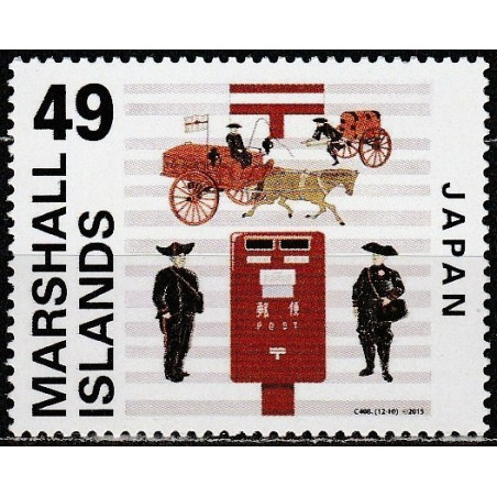 Maršalo salų pašto ženklai (2015). Japonijos pašto istorija