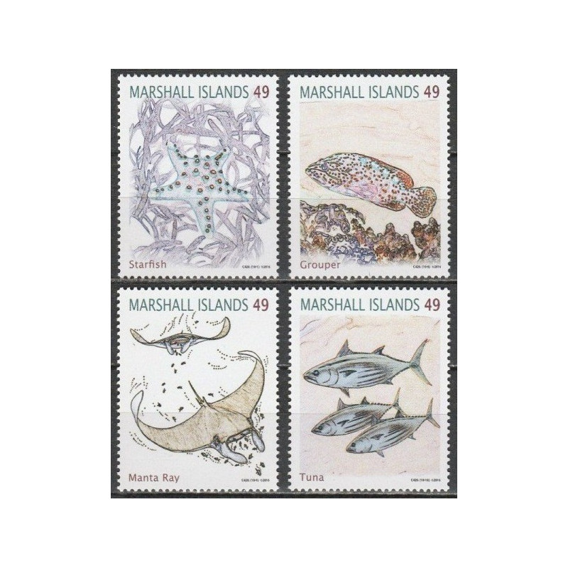 Marshall Islands stamps (2016) for sale. Fishes