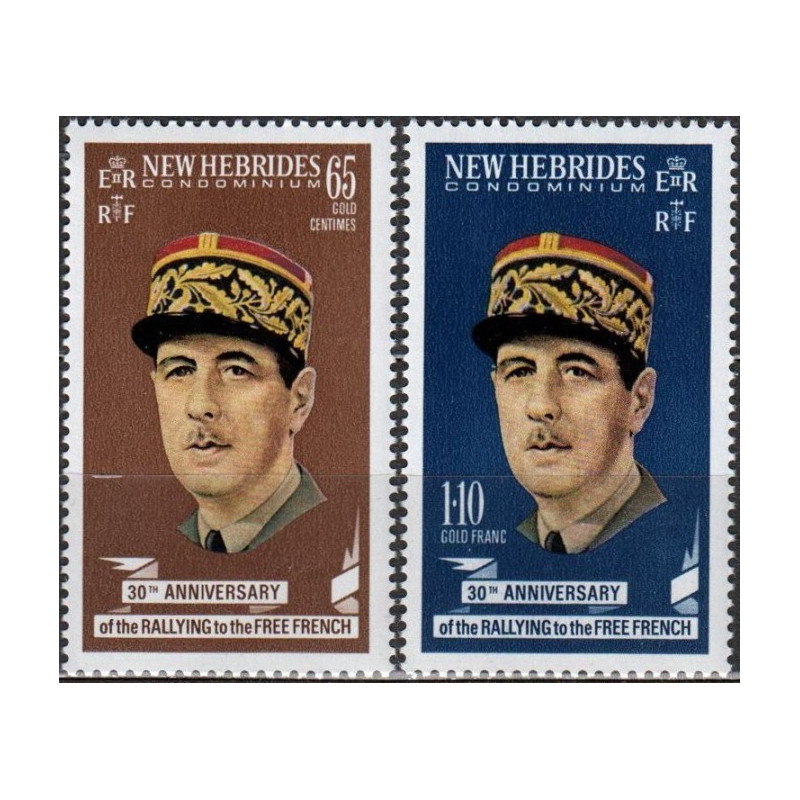Naujųjų Hebridų pašto ženklai (1970). Šarlis de Golis