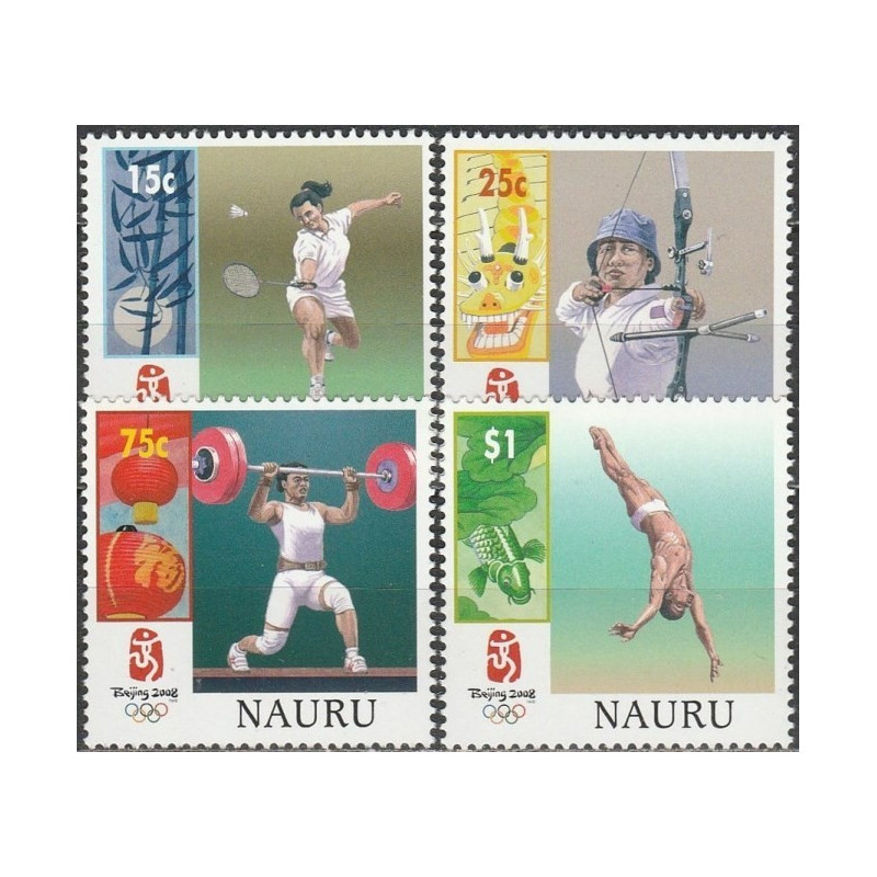 Nauru pašto ženklai (2008). Pekino vasaros olimpinės žaidynės