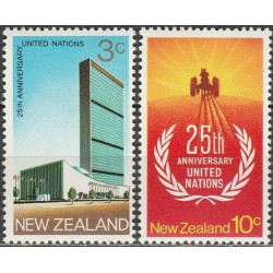 Naujosios Zelandijos pašto ženklai (1970). Jungtinėms tautoms 25-eri