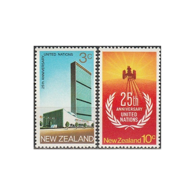 New Zealand stamps (1970) for sale. 25th anniversary United Nations