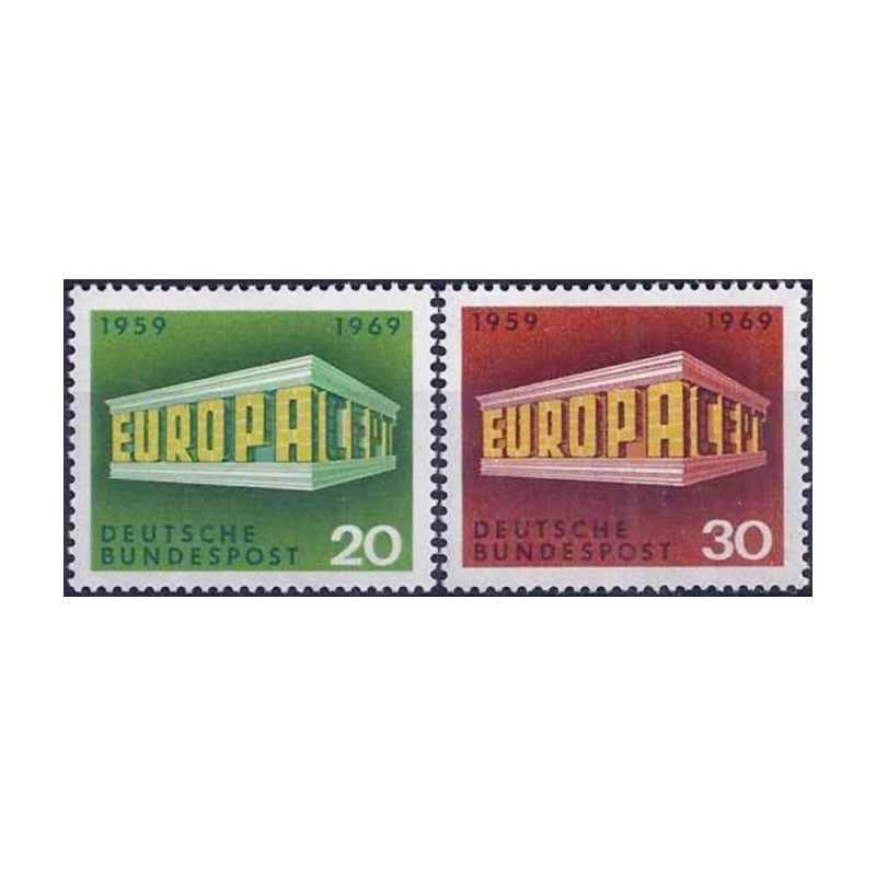 Vokietijos pašto ženklai (1969) - Fantastiškos Europa ženklų kainos‎