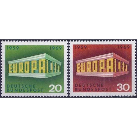 Vokietijos pašto ženklai (1969) - Fantastiškos Europa ženklų kainos‎