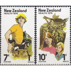 New Zealand stamps (1976) for sale. Children and animals