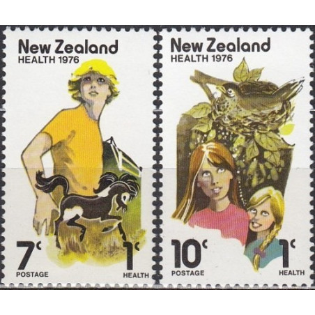 Naujosios Zelandijos pašto ženklai (1976). Vaikai ir gyvūnai