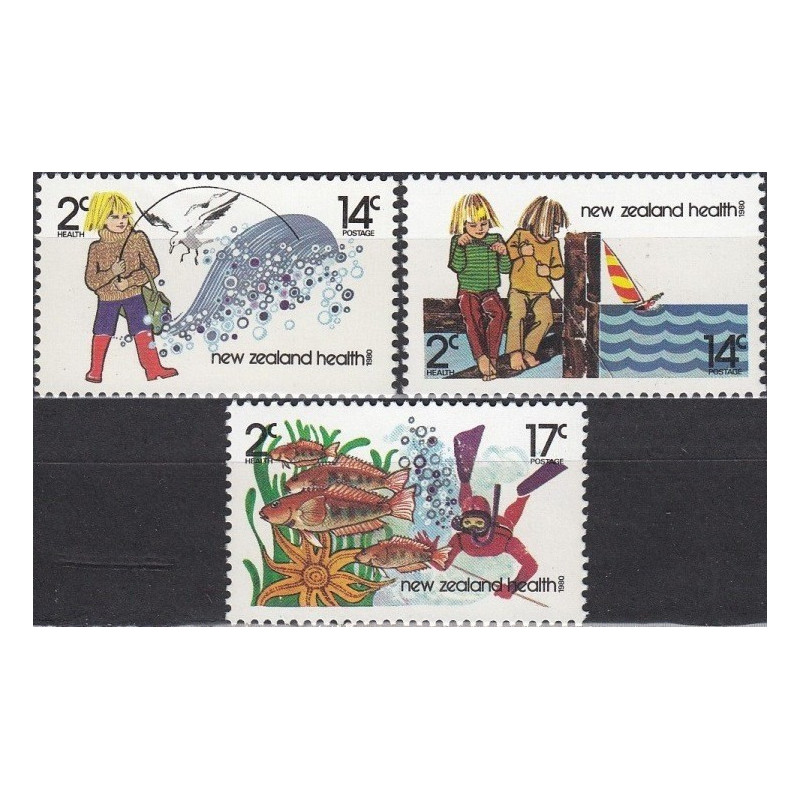 New Zealand stamps (1980) for sale. Water activities