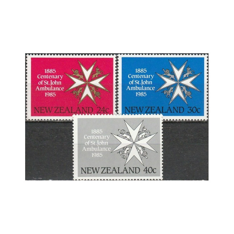 New Zealand stamps (1985) for sale. Centenary ambulance
