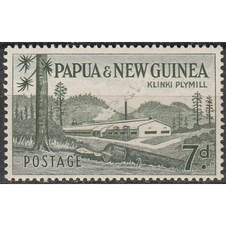 Papua Naujosios Gvinėjos pašto ženklai (1958). Medienos pramonė