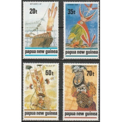 Papua New Guinea stamps (1989) for sale. Traditional masks